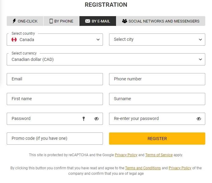 melbet registration by e-mail